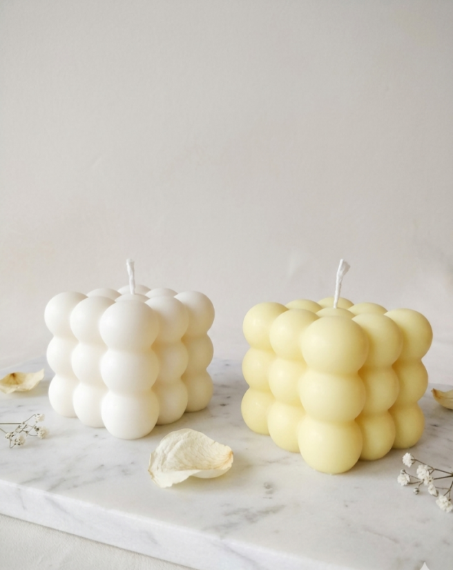 Dizajnové sviečky Bubbles - Elegancia v každom detaile set